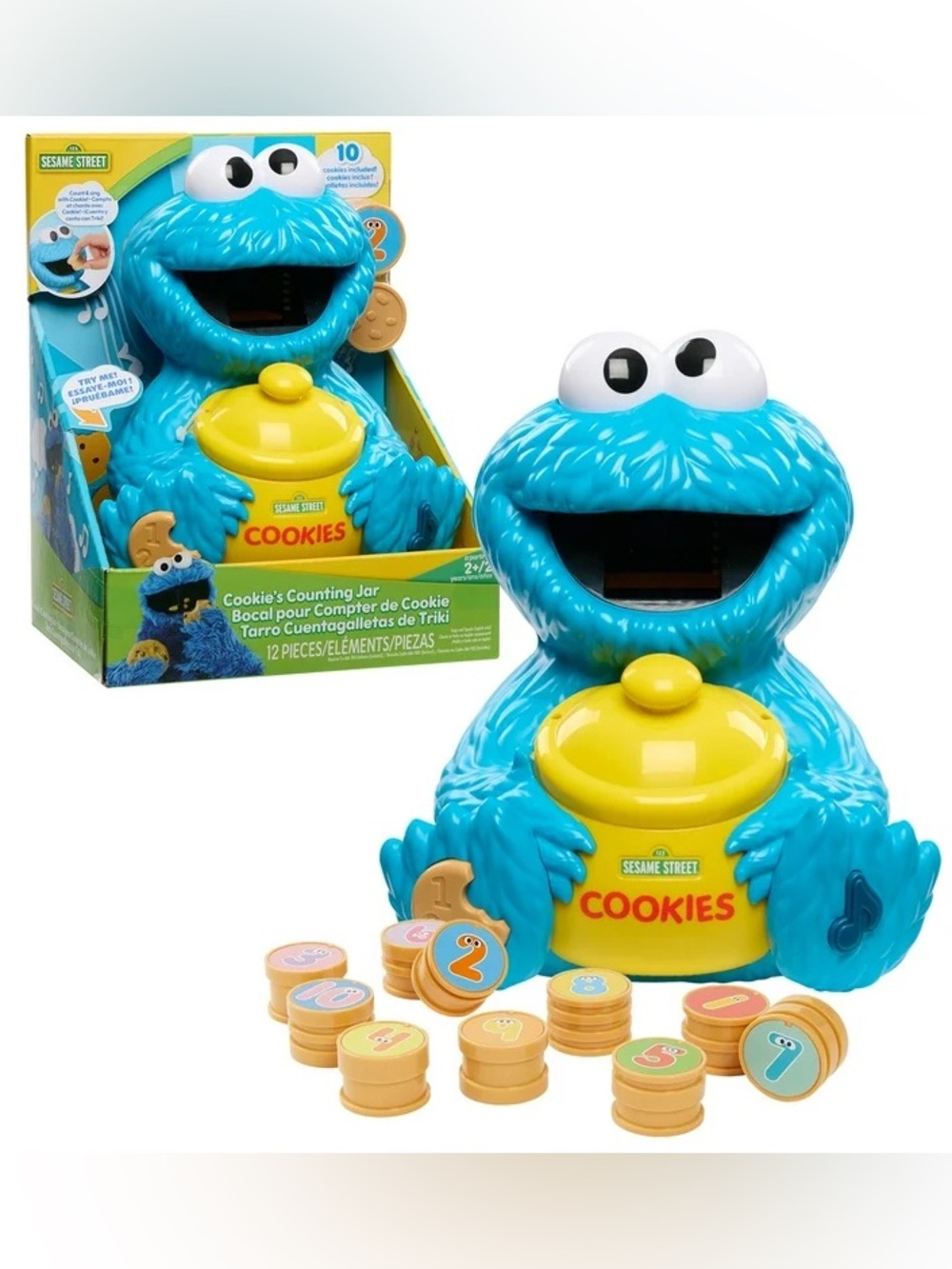 🆕 Sesame Street Cookie Monster Cookie's Counting Jar Learning & Education Toy